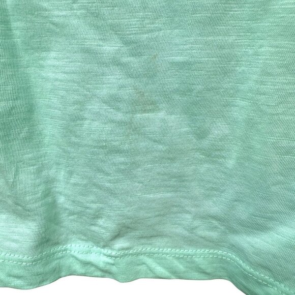 St Johns Bay Mint Green Top Plus Size 2X Embroidered Puff Sleeve Tunic Tee - Picture 8 of 8